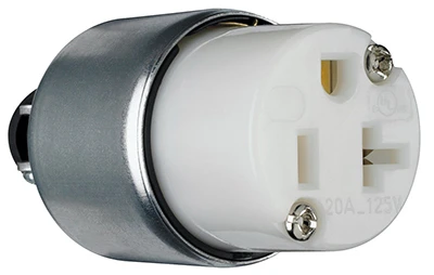 Pass & Seymour 20A White Armored Connector