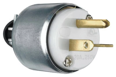 Pass & Seymour 20A White Armored Plug