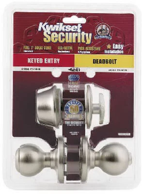 Security Combination Pack Lockset, Satin Nickel