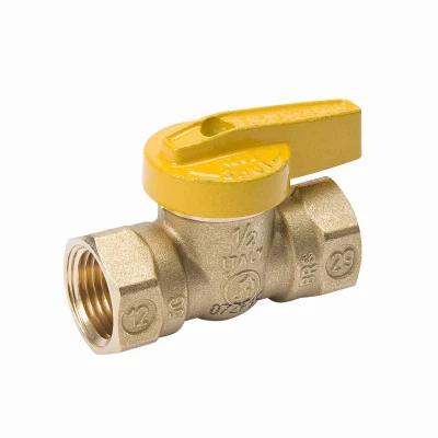 Gas Ball Valve, Lever Handle, Brass, 3/4 In.