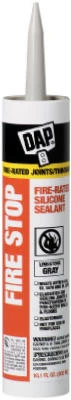 Fire Stop Silicone Sealant, Gray, 10.1-oz.