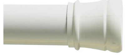 Tension Rod, Adjustable, White, 24 to 40-In.