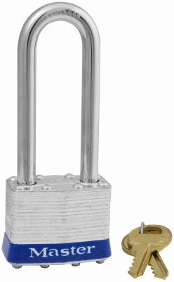 1-3/4 In. Keyed Laminated Padlock, 2.5-In. Long Shackle