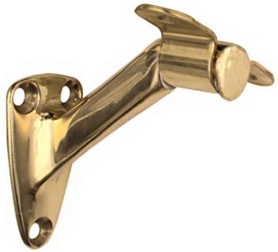 2-Pc. Handrail Bracket, Polished Brass