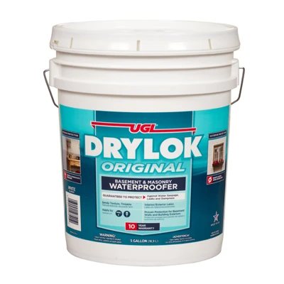 Masonry Waterproofing Paint, Latex, White, 5 Gallons