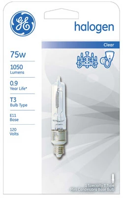 Halogen Quartz Light Bulb, 75 Watt