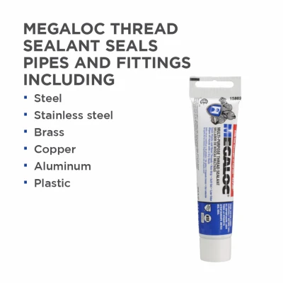 Hercules Megaloc Thread Sealant, 1.1 Ounce Tube, High Performance Pipe Thread Sealant