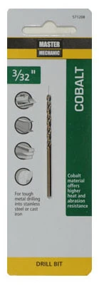 3 Thirty-Seconds Inch by 2 and One-Quarter Inch Cobalt High-Speed Steel Drill Bit
