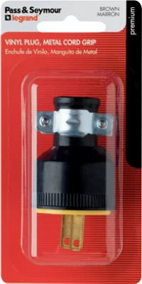 Pass & Seymour Residential Grade 2-wire Wire Plug, Nema 1-15p, 15-amp, 125-volt, Black