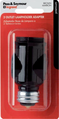 Pass and Seymour Keyless Current Tap, Two-Pole, Brown, Fifteen Amp, One Hundred Twenty-Five Volt, Six Hundred Sixty Watt