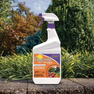Fung-onil Multi-Purpose Fungicide for Plant Disease Control, 32 Ounce Spray Bottle, Controls Blight Mildew and More