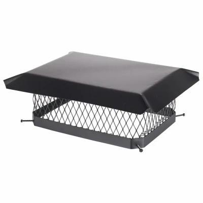 Chimney Cap, Black Steel, 13 x 18 In.