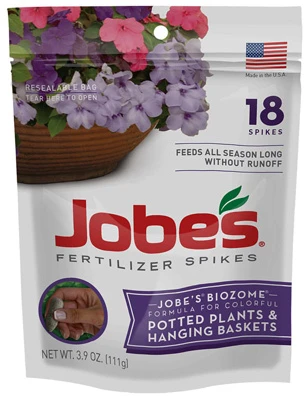 Potted/Hanging Plant Fertilizer Spikes, 8-9-12, 18-Pk.