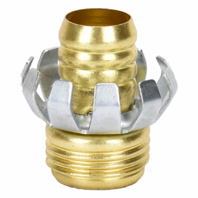 Brass Clincher Hose Mender with 3/4 Inch Male Thread Connection