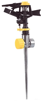 Impulse Sprinkler with Adjustable Spray Pattern and Durable Construction for Lawn and Garden Irrigation