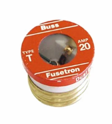 20-Amp Type T Plug Fuse, 2-Pk.