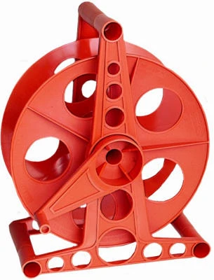 Cord Storage Reel With Stand, Orange, Holds 150-Ft.