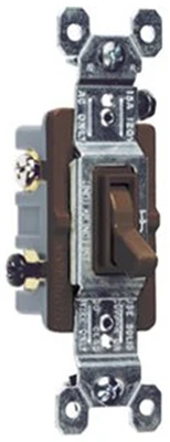 Pass & Seymour 15A Brown 3-Way Toggle Switch