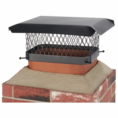 Chimney Cap, Black Steel, 9 x 13 In.