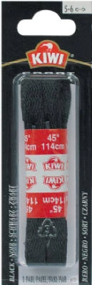 Boot Laces, Outdoor, Round, Black, 72-In.