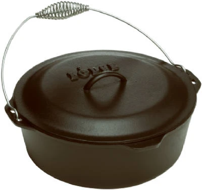 Dutch Oven, With Lid, Seasoned Cast Iron, 7-Qts.