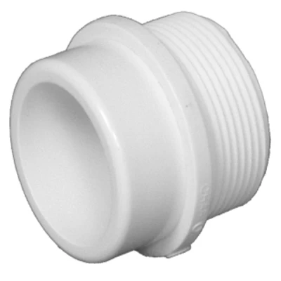Schedule 40 DWV PVC Pipe Adapter, 1-1/2 In. Spigot x 1-1/4-In MIP