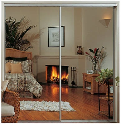 Series 4760 White By-Pass Sliding Mirror Door 59 Inches by 80.5 Inches