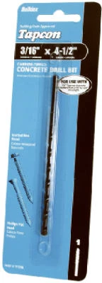 Concrete Drill Bit, 3/16 x 5-1/2 In.
