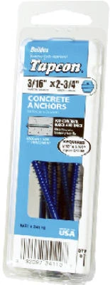 Concrete Anchors, Hex Washer Head, 1/4 x 1-3/4 In., 8-Pk.