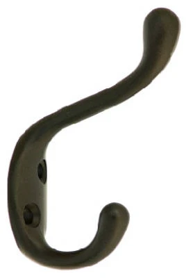 Hat & Coat Hook, Heavy-Duty, Oil-Rubbed Bronze, Holds 75-Lbs.