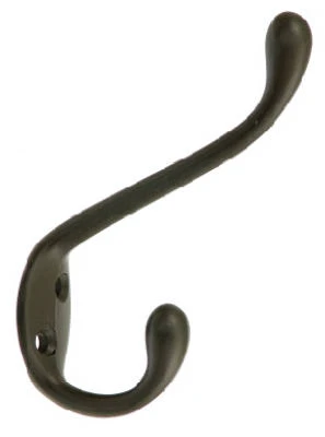 Hat & Coat Hook, Heavy-Duty, Oil-Rubbed Bronze, Holds 35-Lbs.