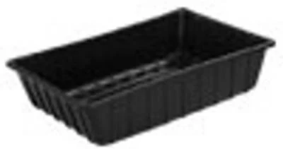 Utility Tub, Black Plastic, 36 x 24 x 8 In.