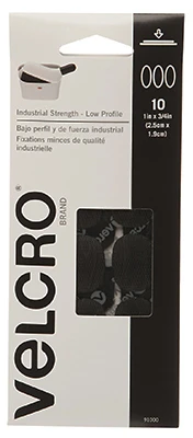 Industrial Strength Fasteners, Low Profile, Black, 1 x 3/4 In. Spots, 10-Ct.