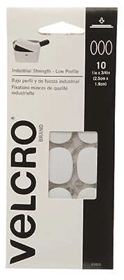 10PK WHT Velcro Squares