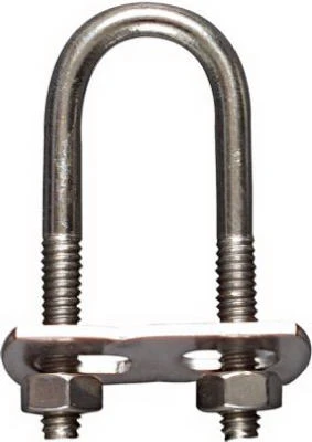 U-Bolt, Stainless Steel, 1/4 x 3/4 x 2-1/2 In.