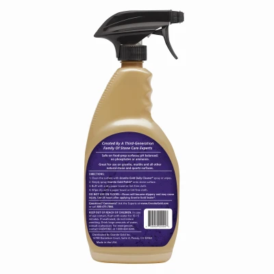 Granite Polish 24 Ounce Bottle for Stone Surface Cleaning and Shine