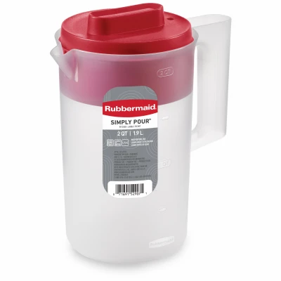 Covered Pitcher, Racer Red Lid, 2 Qt.