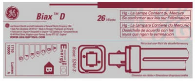26-Watt 2-Pin Double Biax Compact Fluorescent Light Bulb, 1710 Lumens
