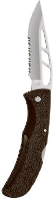 E-z Out Serrated Clip Point Lockback Knife, 3.5" Blade, 8" Overall Length