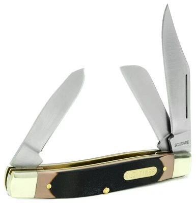 Old Timer Senior Pocket Knife With 3 Blades - 4" Length Closed