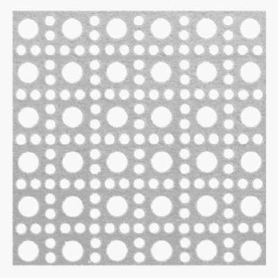 Lincane Aluminum Perforated Sheet, .020 x 24 x 36 In., Silver