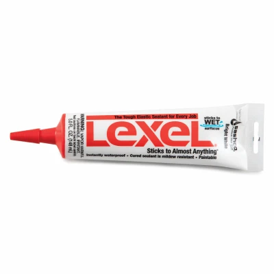 Lexel All-Purpose Elastomeric Sealant, White, 5-oz. Squeeze Tube