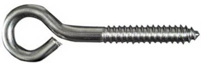 Lag Screw Eye, Stainless Steel, 1/4 x 5 In.