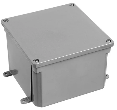 PVC Molded Junction Box, 4 x 4 x 4 In.