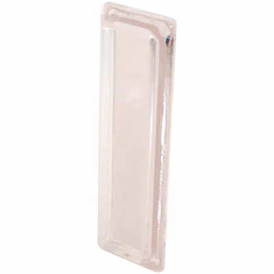 Medicine Cabinet Pull, Clear Acrylic, Self-Adhesive, 3-1/4 In., 2-Pk.