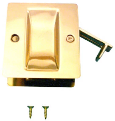 Pocket Door Pull, Polised Brass