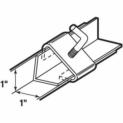 Bed Frame Rail Clamp, 1 In. Frame, Small, 2-Pk.