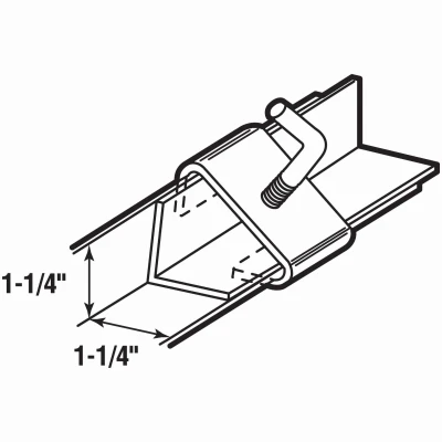 Steel Bed Frame Rail Clamp, 1-1/4 In. Frame, 2-Pk.
