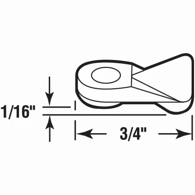 Flush Storm Door Clip with Screws, White, 8-Pk.