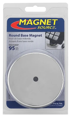 Heavy Duty Round Base Magnet, 95 Lb. Pull